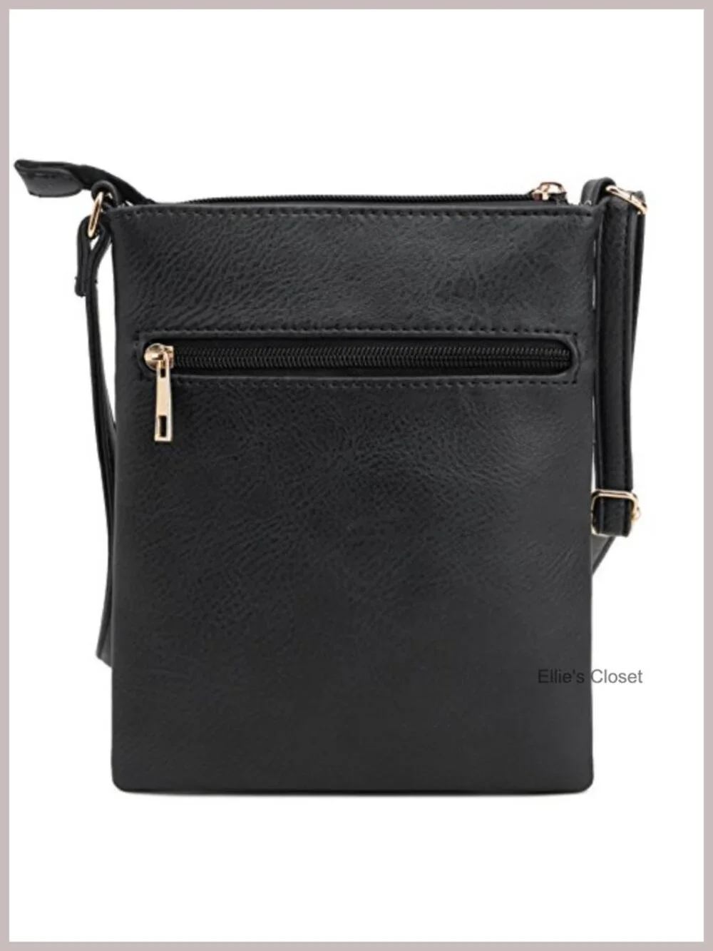 Crossbody Purse Bag Multi Pocket Zipper Faux Leather Shoulder Bag